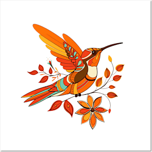 Hummingbird Wings with Vibrant Dreams Posters and Art